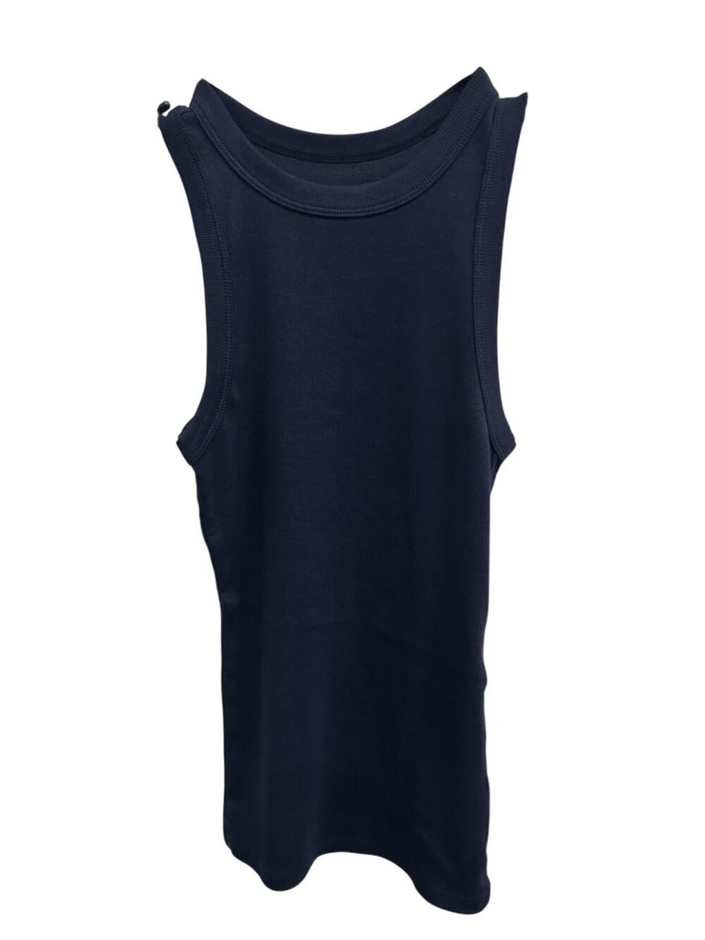 A New Day XS Navy Sleeveless Tank Top Cotton Blend Minimalist Clean Girl NWT